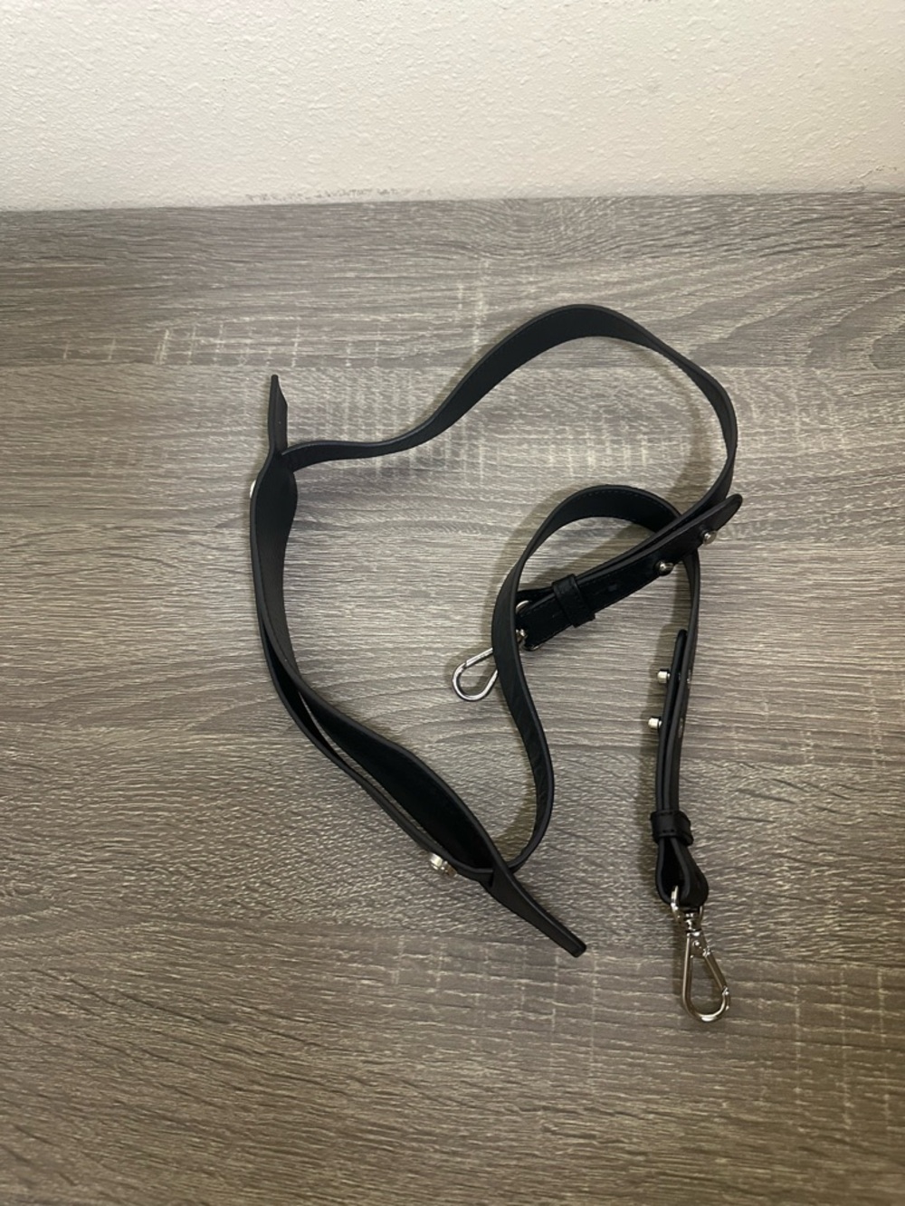 Sandro Replacement Shoulder Strap Black Silver Hardware